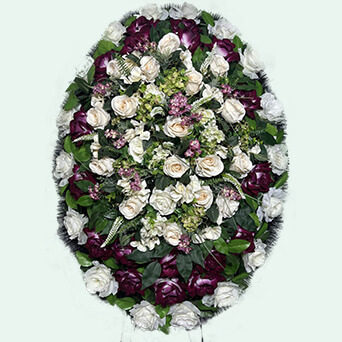 Венок из искусственных цветов